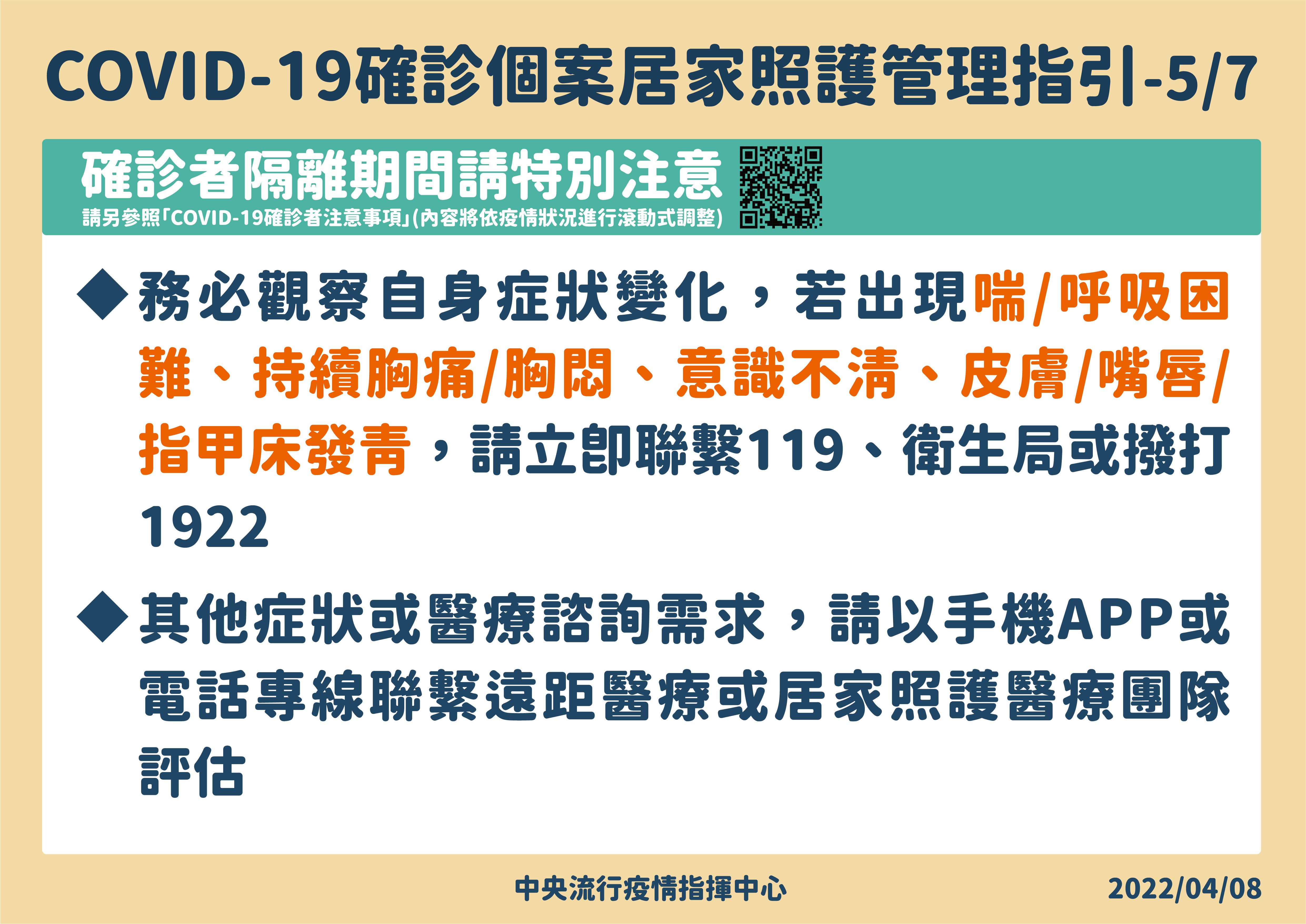 ▲▼確診個案居家照護管理指引。（圖／指揮中心提供）