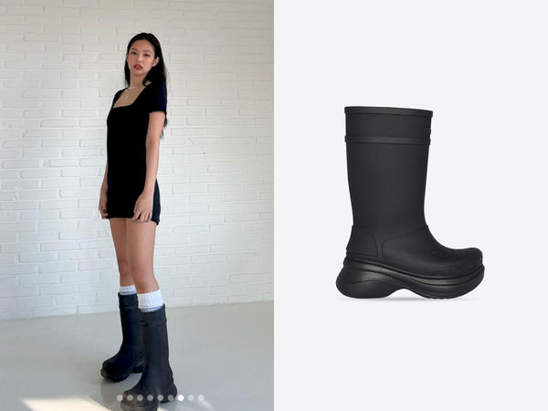 Jennie踩「醜時尚長靴」洩逆天長腿！　網虧像雨鞋竟要價破2萬元 |