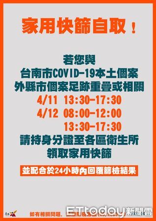 ▲台南市長黃偉哲公布台南新增6例確診個案及足跡，請足跡重疊者快篩及呼籲衝高疫苗施打率，提升免疫力。（圖／記者林悅翻攝，下同）