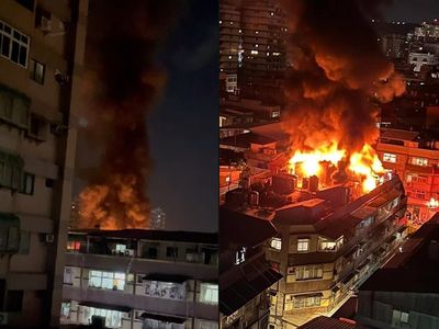 快訊／桃園民宅「頂樓大火」全面燃燒！火光照亮周圍住宅