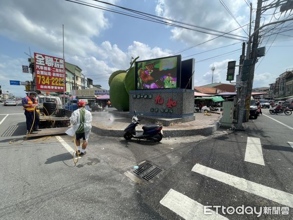 ▲九如市場清消            。（圖／記者陳崑福翻攝，下同）