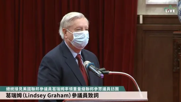 ▲▼美國聯邦參議員葛瑞姆（Lindsey Graham）。（圖／翻攝自總統府直播）