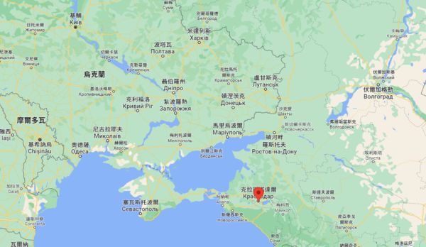 ▲▼俄羅斯在「克拉斯諾達爾」（Krasnodar Krai）就轟炸了馬力波等地。（圖／翻攝自Google地圖）