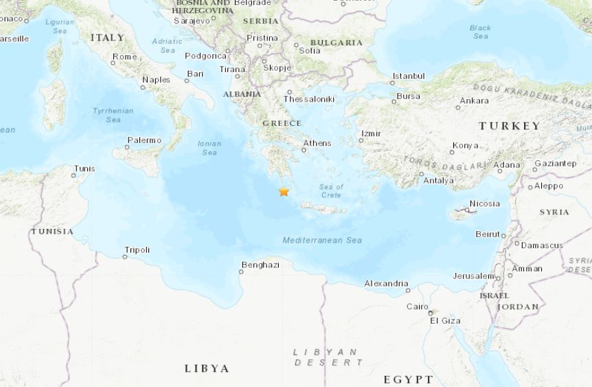 ▲▼希臘地震。（圖／翻攝USGS）