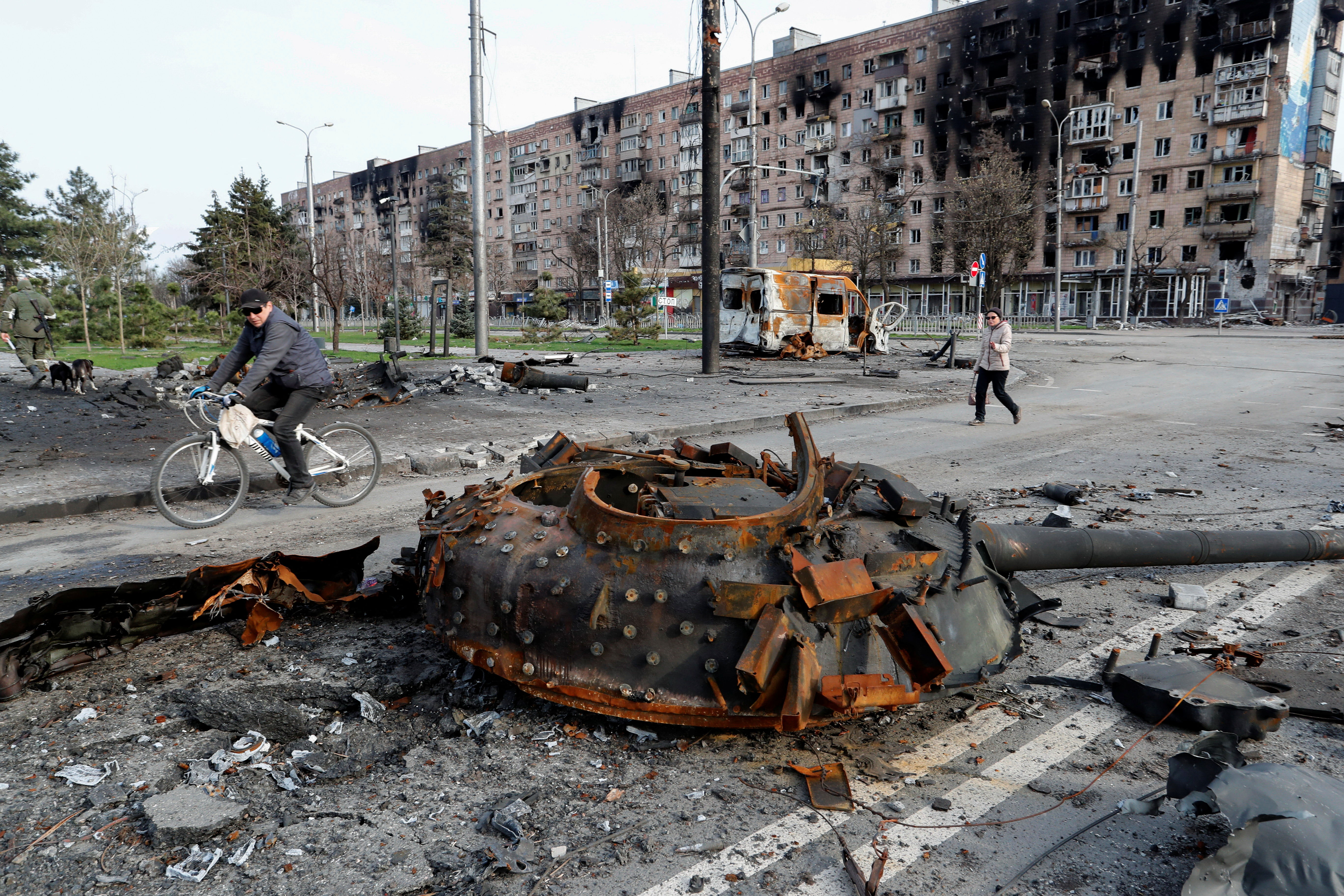 ▲▼烏克蘭東南部城市馬力波自3月1日起被俄軍圍困至今。（圖／路透）