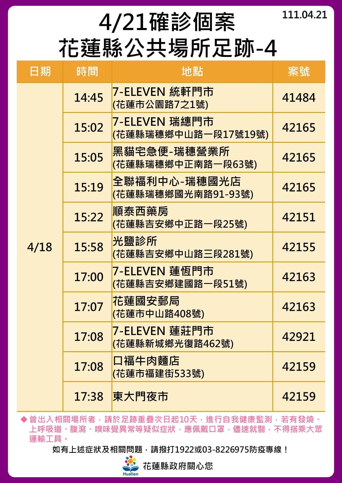 ▲▼0421花蓮足跡。（圖／翻攝自臉書）