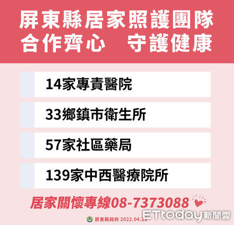 ▲屏東縣居家照護關懷中心            。（圖／記者陳崑福翻攝，下同）