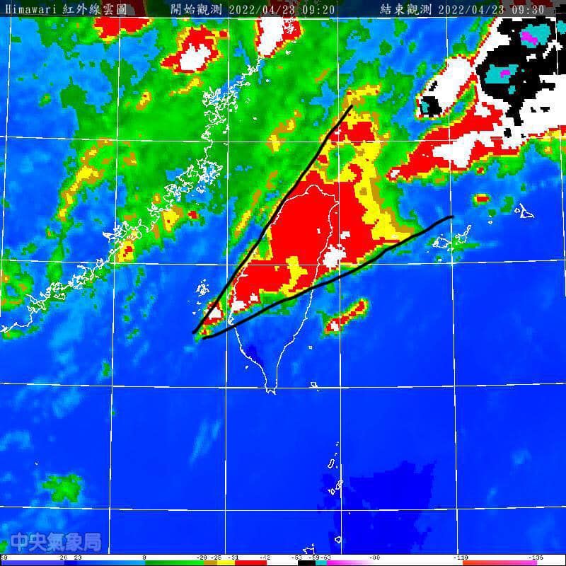 ▲賈新興分析中南部出現大雷雨原因。（圖／翻攝自Facebook／賈新興）