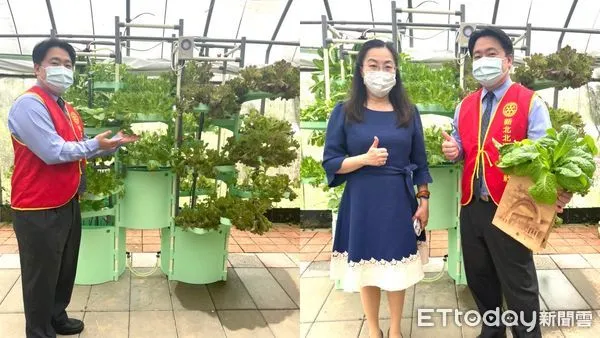 ▲新北石門乾華國小深耕食農 9扶輪社打造蚓菜共生農園。（圖／記者郭世賢翻攝）