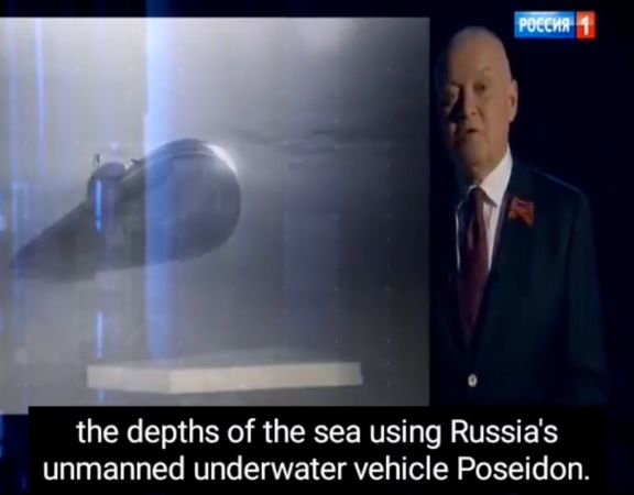 ▲▼「普丁喉舌」、俄羅斯知名主播齊索尤夫（Dmitry Kiselyov）宣稱要用「末日魚雷」波賽頓（Poseidon）摧毀英國。（圖／翻攝自推特）