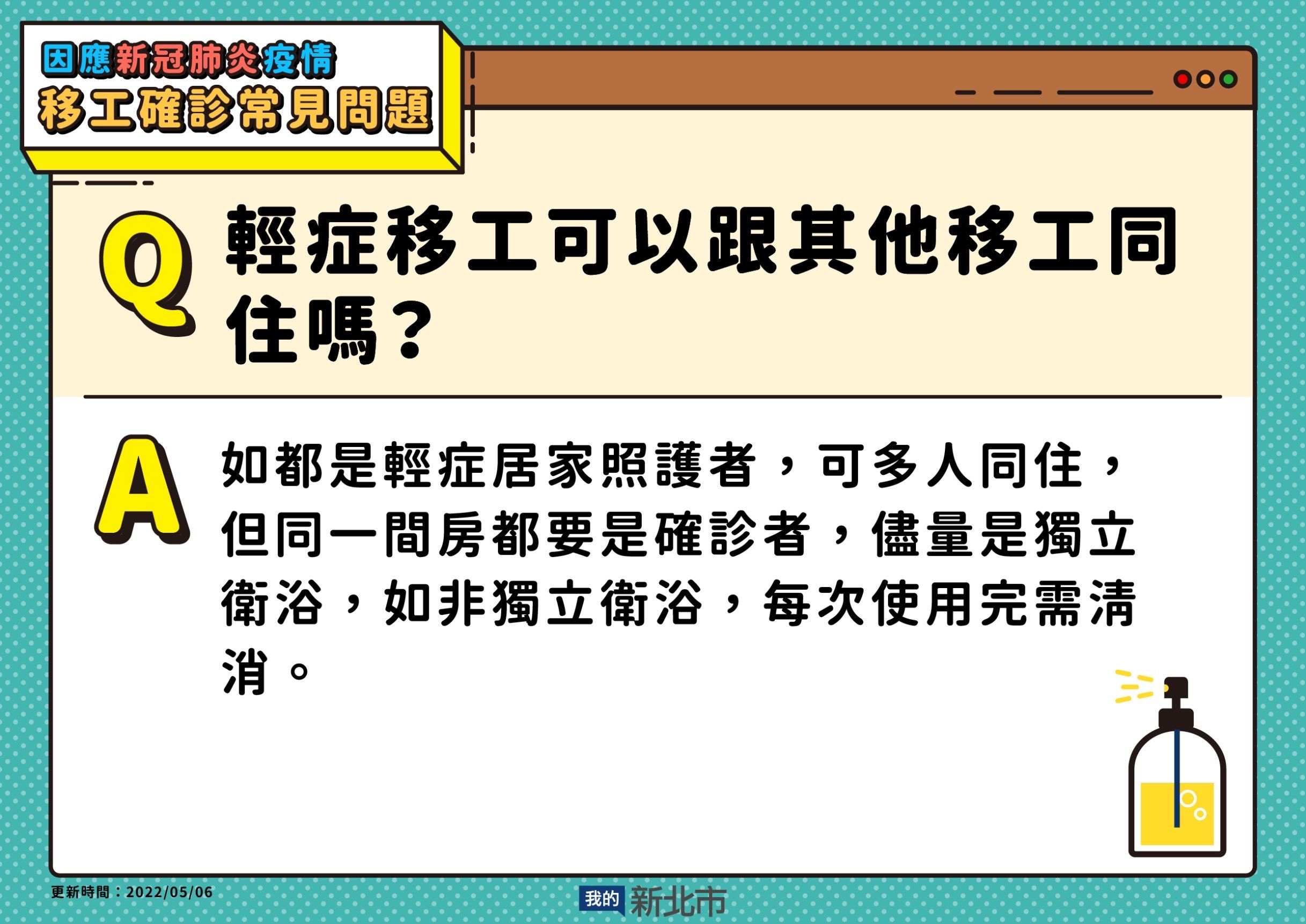 ▲▼0506新北疫情，移工快篩陽性應採措施。（圖／新北市政府提供）