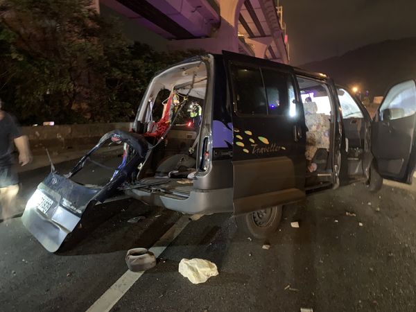 ▲▼國道一號南下泰山段死亡車禍。（圖／記者陳雕文翻攝）