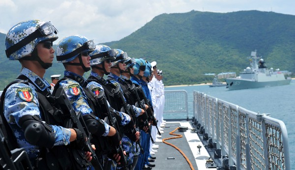 中國海軍艦艇編隊赴美參加環太平洋-2014軍演。（圖／新華社資料照）