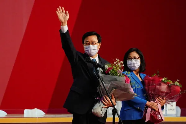 ▲▼李家超當選第六任香港特首。（圖／路透社）