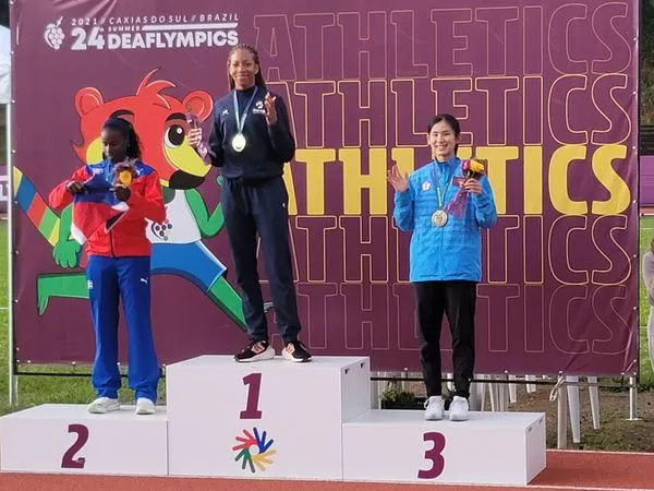 ▲許樂選手於女子100公尺準決賽打破世界聽障U20紀錄。（圖／中華奧會）