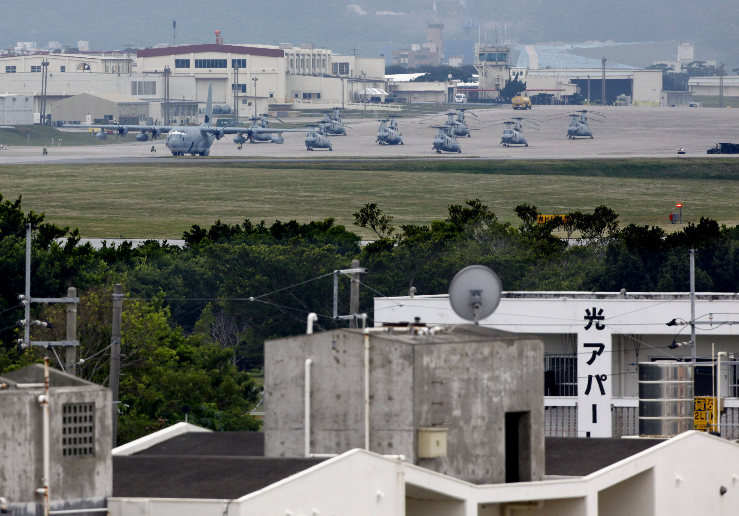 ▲▼美軍在日本沖繩縣的普天間基地。（圖／達志影像／美聯社）