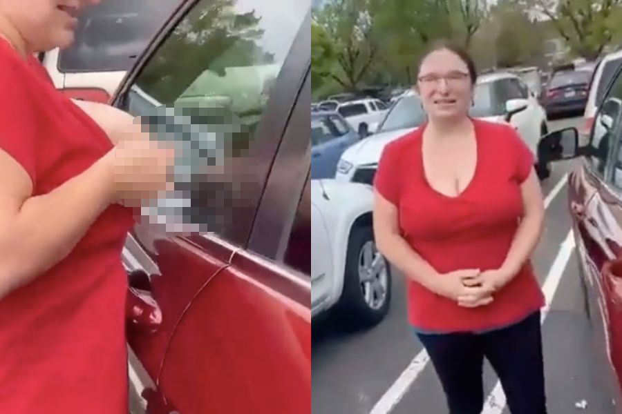 ▲▼ 美國一名媽媽搶不到車位暴怒噴母乳。（圖／翻攝自Reddit）