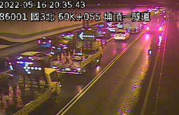 ▲▼國道3號車禍。（圖／翻攝自高公局）