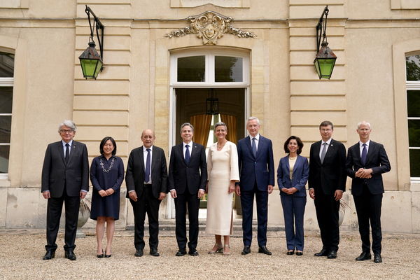 ▲▼美歐貿易和技術委員會在巴黎舉行峰會。（圖／路透）