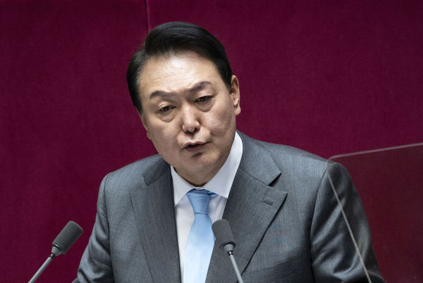 ▲▼南韓總統尹錫悅16日在國會發表上任以來首場施政演說。（圖／達志影像）