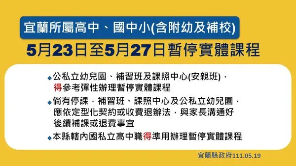 ▲▼宜蘭疫情狂燒！宜縣長林姿妙為保護學生，宣布宜縣學校23-27日暫停實體課程1週。（圖／宜縣府提供，下同）