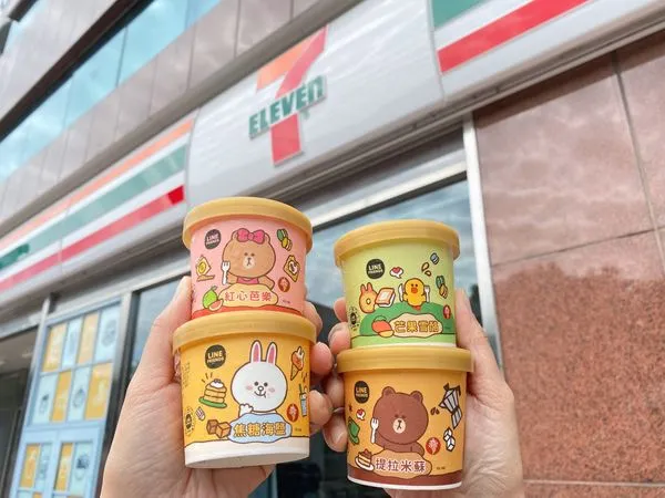 ▲▼ 7-11開賣「酷聖石xLINE FRIENDS」聯名冰淇淋。（圖／7-11提供）