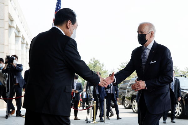 ▲▼美國總統出訪南韓。（圖／路透）
