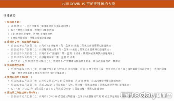 ▲台南市長黃偉哲22日宣布自5月23日0時起，5-11歲輝瑞BNT兒童劑型疫苗可於「台南 COVID-19 疫苗接種預約系統」預約，計有3萬劑可供預約。（圖／記者林悅翻攝，下同）