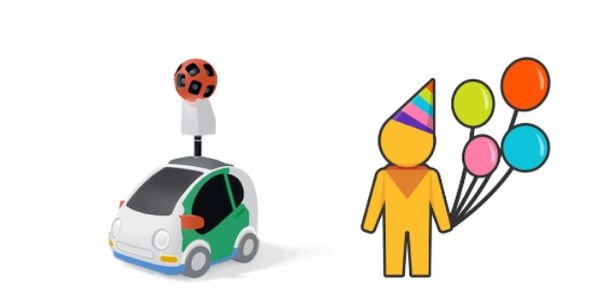▲慶祝街景 15 週年，Google 地圖會推出期間限定的導航車和衣夾人。（圖／Google提供）