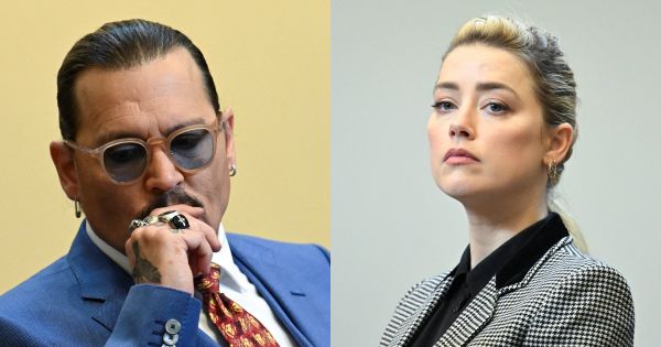 ▲▼強尼戴普（Johnny Depp）與前妻安珀赫德（Amber Heard）24日出庭。（圖／路透社）