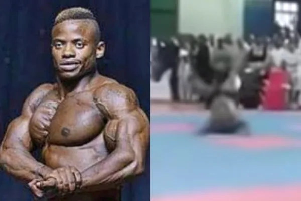 ▲▼健美巨巨後空翻摔斷脖　奪命瞬間曝光。（圖／翻攝自IG、Youtube）