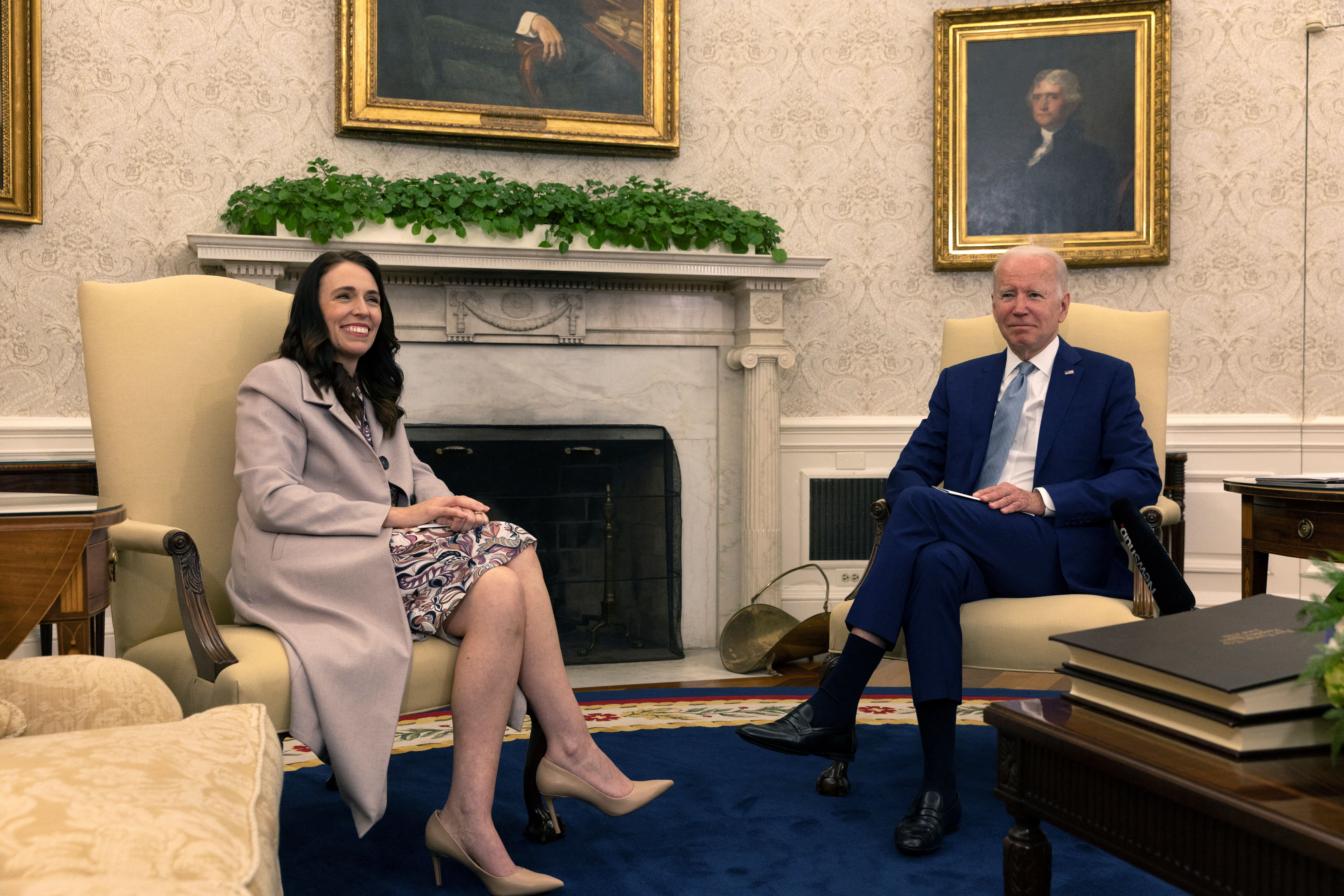 ▲ 美國總統拜登與紐西蘭總理阿爾登會晤。（圖／路透）