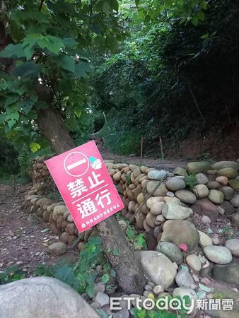 ▲▼苗栗火炎山梅雨季登山步道崩塌。（圖／記者蔡文淵翻攝）