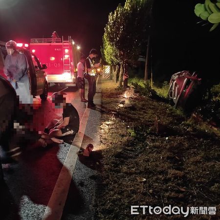 ▲車城鄉保新路車禍             。（圖／記者陳崑福翻攝，下同）