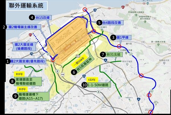 ▲鄭文燦視察「國道2號大園交流道至台15線新闢高速公路工程」。（圖／工務局提供）