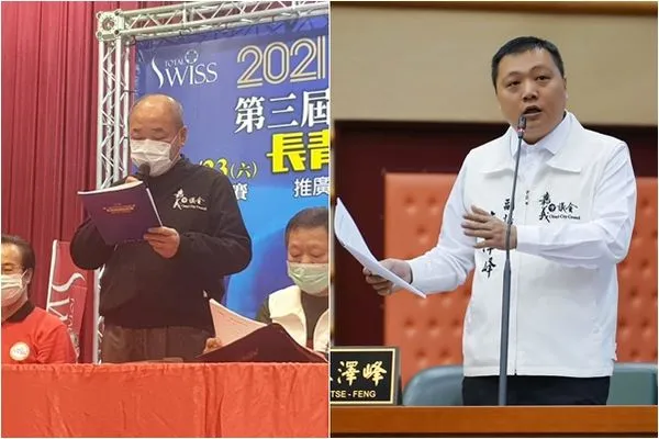 ▲嘉義市議長莊豐安、副議長蘇澤峰。（圖／記者翁伊森攝、翻攝臉書）