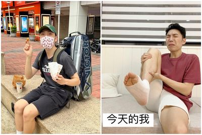 小吳打羽球「右腳翻船」！　以為小事未就醫…隔天超慘：真的好痛