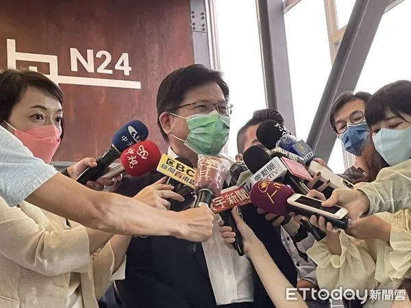 ▲▼林佳龍今天下午參訪「台北方舟」台北區塊鏈創新育成基地前受訪。（圖／記者呂晏慈攝）