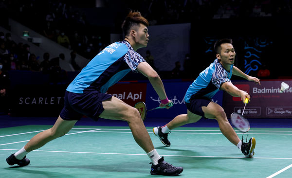 ▲ 印尼公開賽，▼李洋／王齊麟，麟洋配             。（圖／Badminton photo提供）