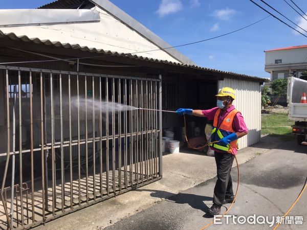 ▲台南市出現今年首例日本腦炎確定病例，個案為50餘歲男性，居住台南市北門區，衛生局加強清消。（圖／記者林悅翻攝，下同）