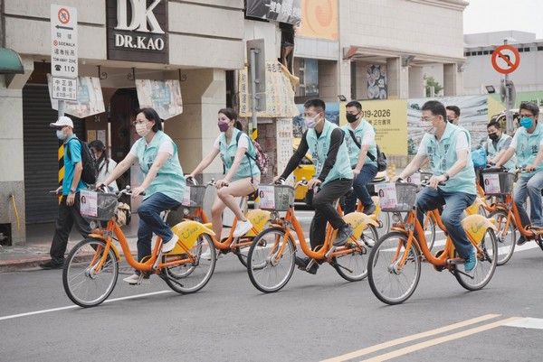 ▲賴香伶展開「桃園前進、香伶騎步走」行動。（圖／賴香伶競選團隊提供）