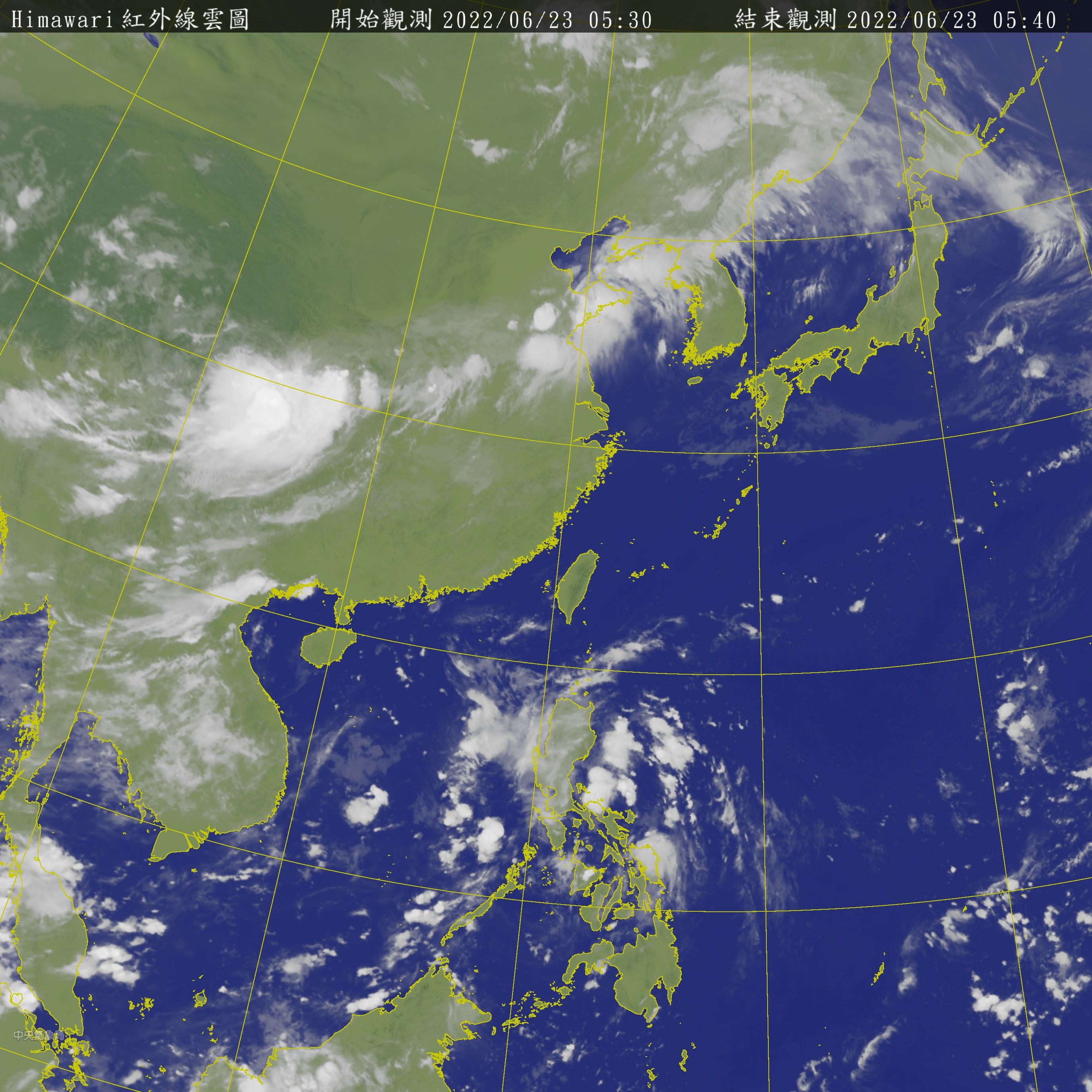 ▲▼衛星雲圖。（圖／中央氣象局）