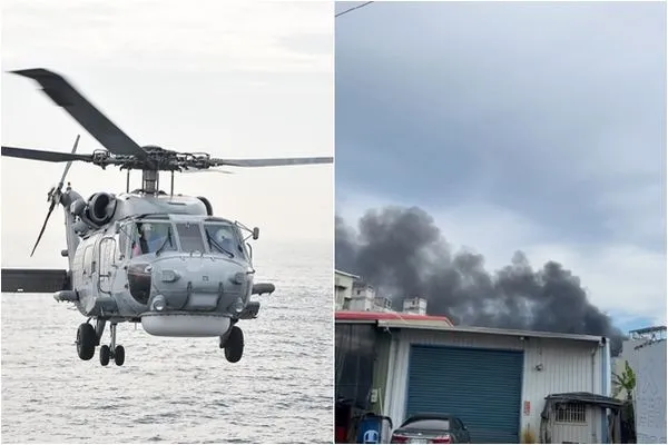 ▲▼S-70C直升機墜毀。（圖／記者李毓康攝、翻攝臉書）