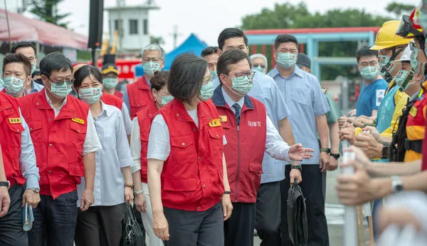 ▲▼總統蔡英文出席「111年桃園市全民防衛動員暨災害防救（民安8號）演習」。（圖／總統府提供）