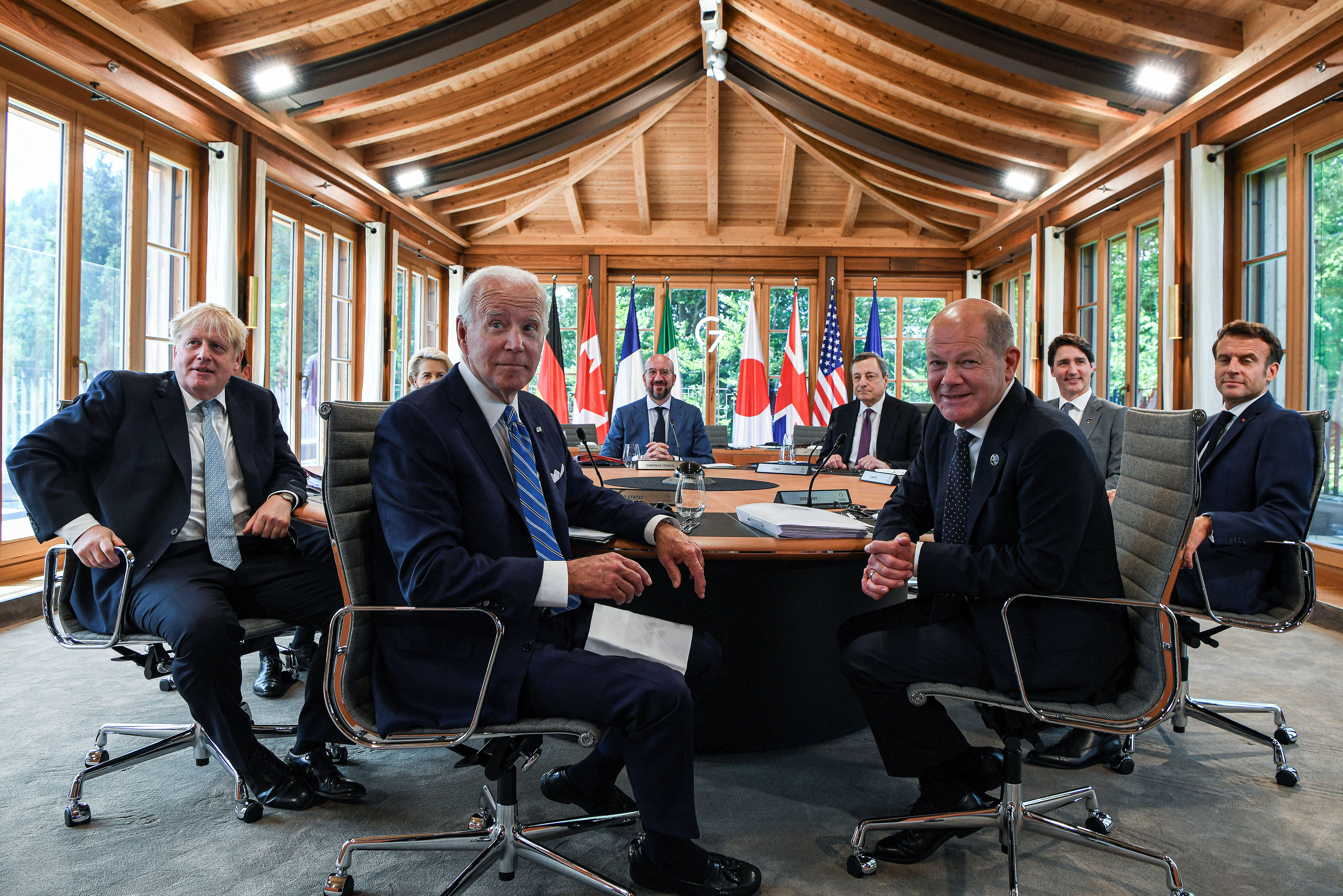 ▲多國領袖齊聚德國參加七大工業國集團（G7）峰會。（圖／路透）