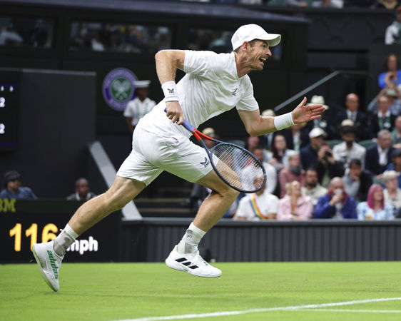 ▲▼   英國前球王穆雷(Andy Murray) 在2022溫網首輪勝出          。（圖／達志影像／美聯社）