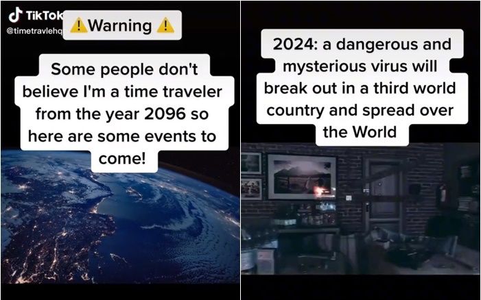 ▲▼ 2096年時空旅人宣稱，全世界將於2024年再一次面臨「神秘危險」的致命新病毒肆虐。（圖／翻攝自抖音）