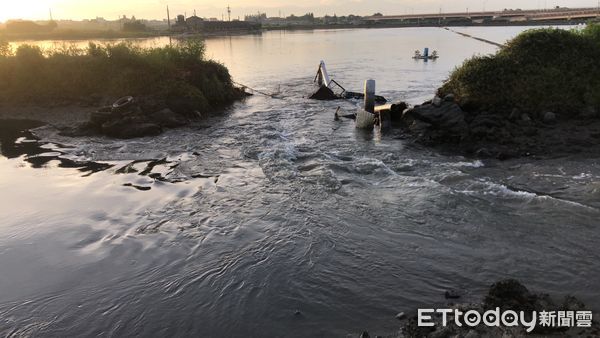 ▲台西鄉一處豬舍因大排潰堤淹水，約500豬隻都泡在水裡。（圖／台西鄉代陳文求提供）