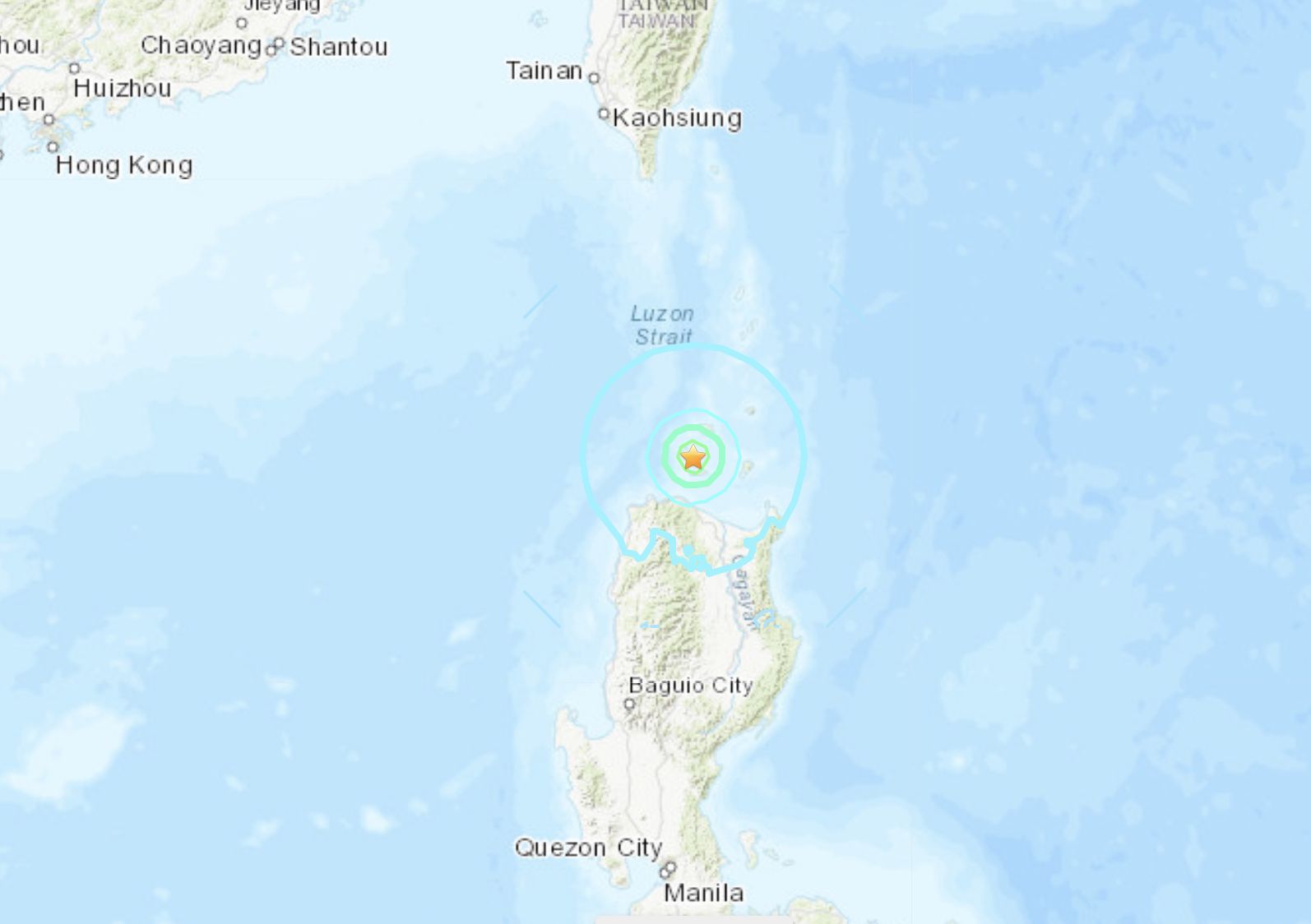 ▲▼菲律賓呂宋島發生地震。（圖／翻攝自USGS）