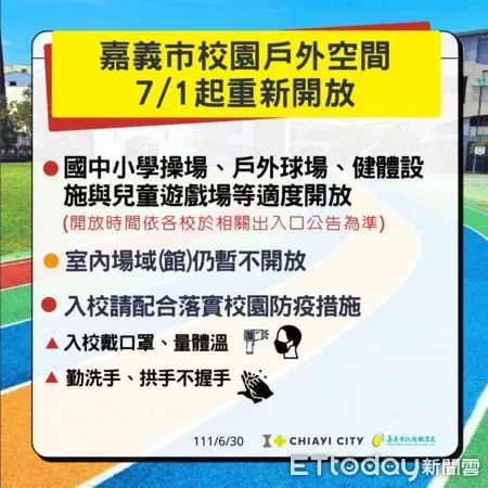 ▲▼ 嘉義市國中小校園開放使用 。（圖／嘉義市政府提供）